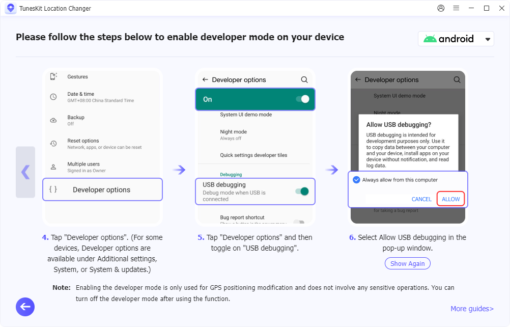 enable developer mode