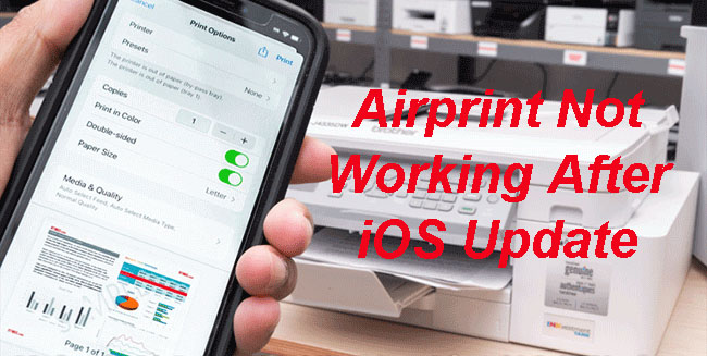 airprint not working after ios update