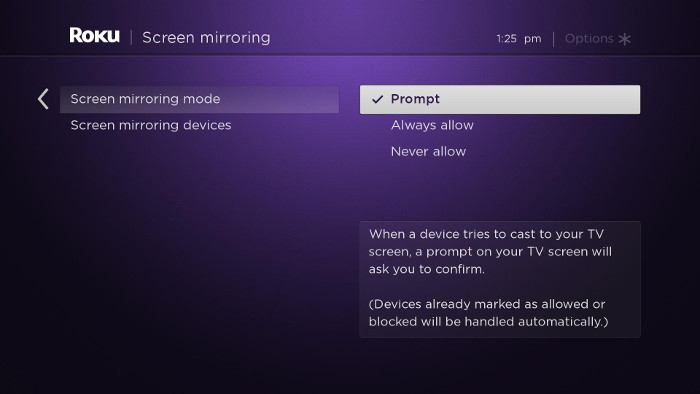 the item mirror for roku cant be moved to trash