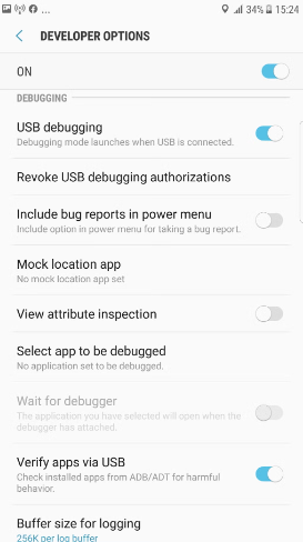 android developer options