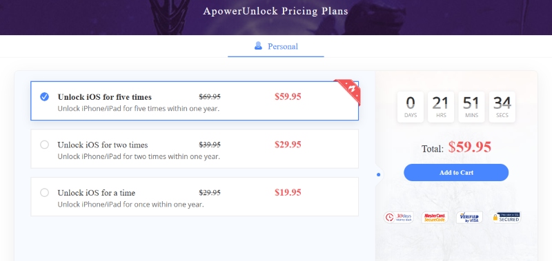 apowerunlock pricing