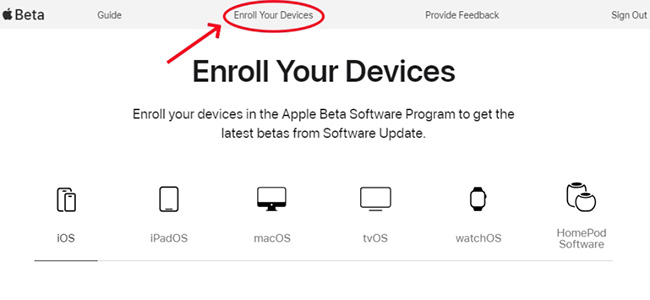 apple beta program enroll your devices