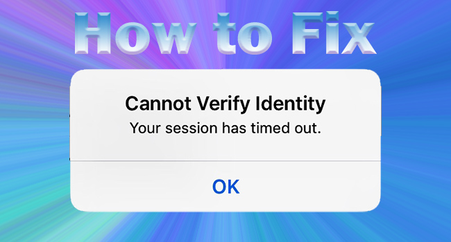 apple id session has timed out for your security