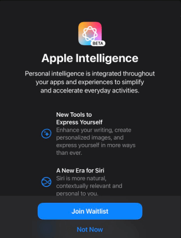 join apple intelligence waitlist