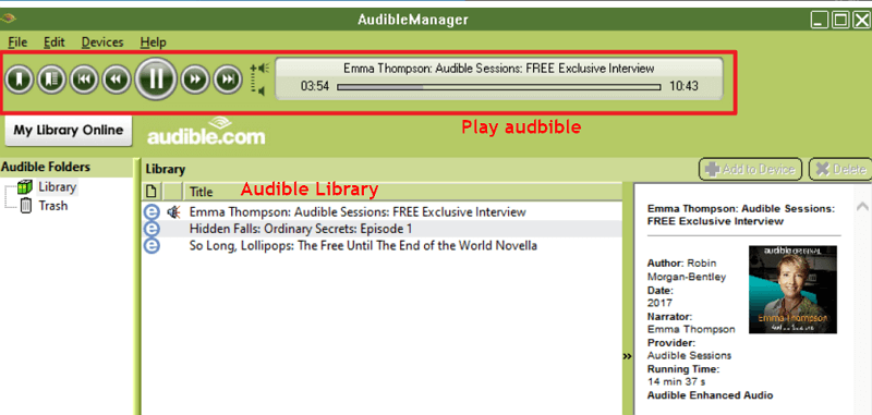 remove audio book library audible