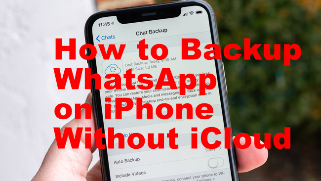 backup whatsapp on iphone without icloud