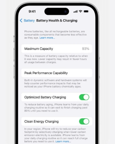 check battery health and charging