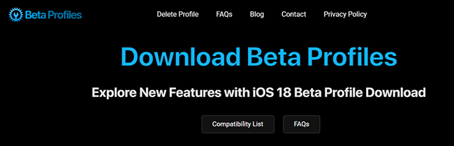 download ios 18 beta via beta profiles website
