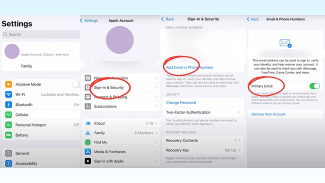 change apple id email name on iphone