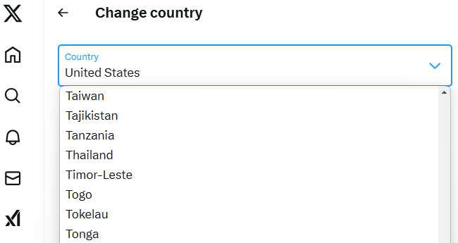 change country from twitter