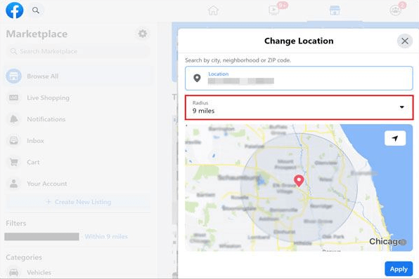 change location on facebook marketplace