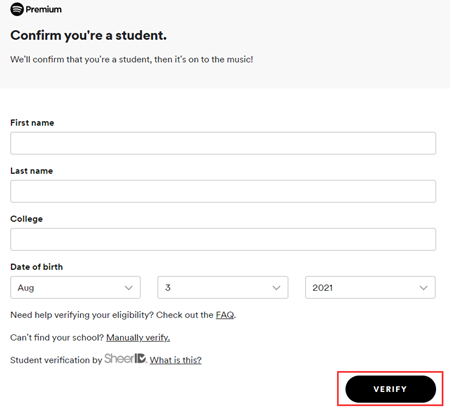 spotify student discount faq