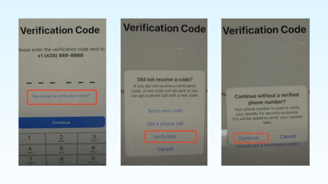 create apple id without phone number verified