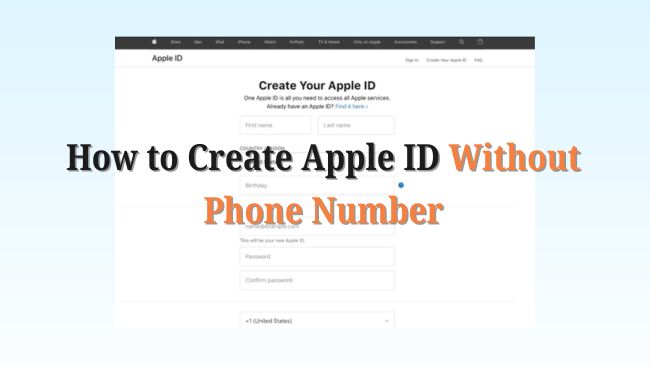 create apple id without phone number