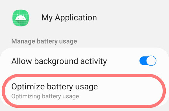 disable battery optimization