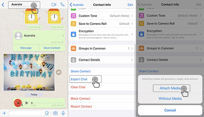 export whatsapp chat on iphone