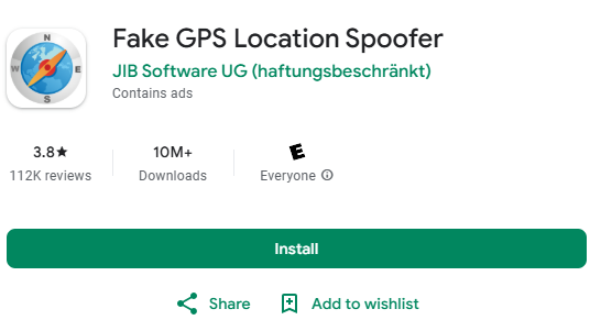 install fake gps location spoofer