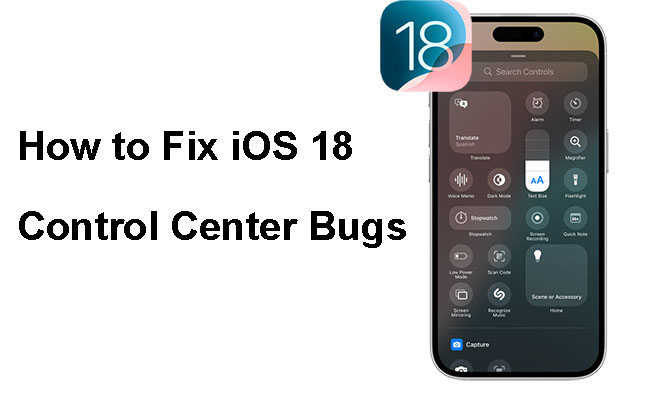 fix ios 18 control center bugs