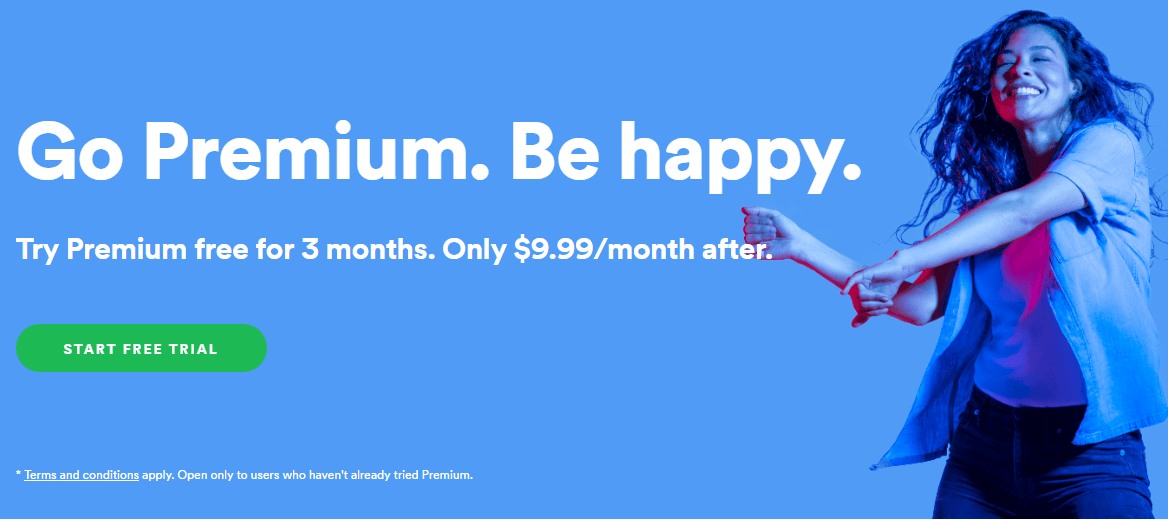 Get Spotify Premium 3 Months Free