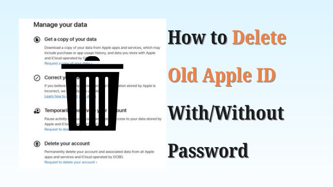 how to delete old apple id