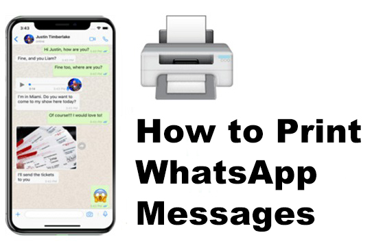 how to print whatsapp messages