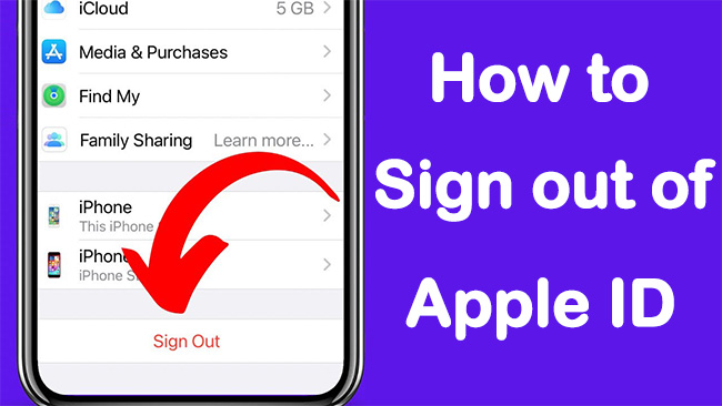 how to sign out of apple id