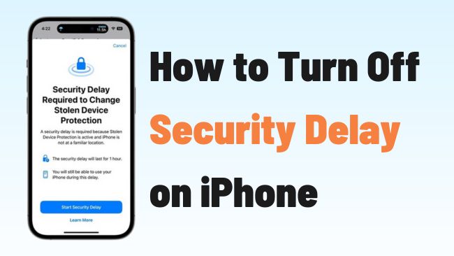 how to turn off security delay on iphone