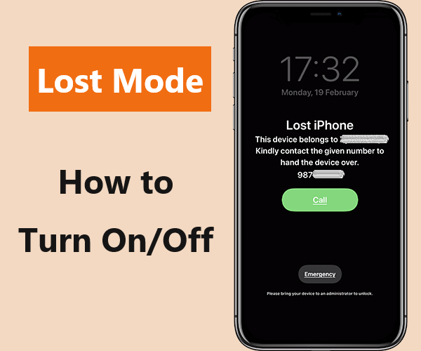 how to turn on/off lost mode on iphone