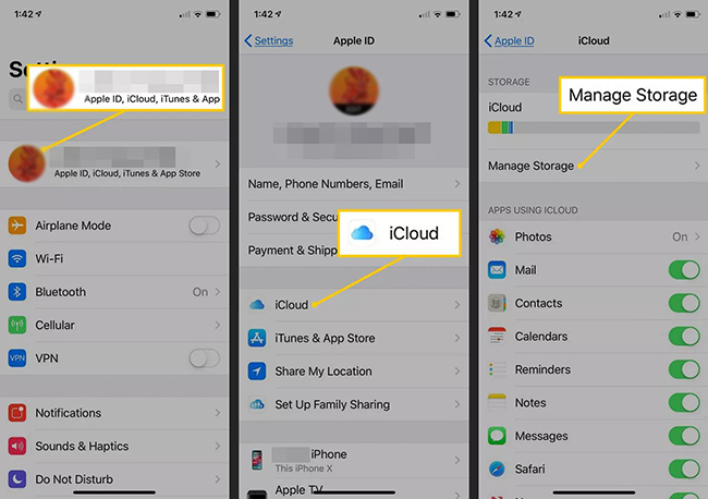 icloud manage storage