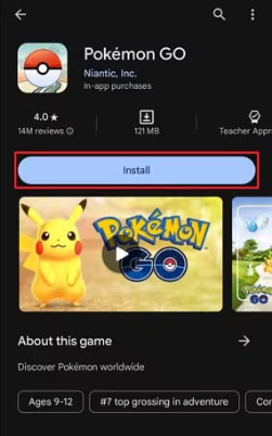 reinstall pokemon go on android phone