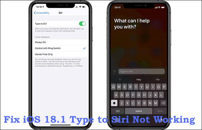 fix ios 18.1 type to siri not working