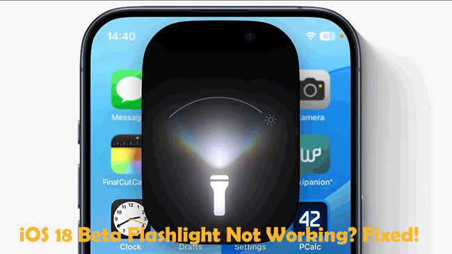 ios 18 flashlight not working