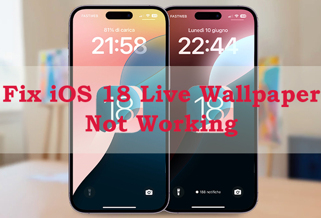 ios 18 live wallpaper not working