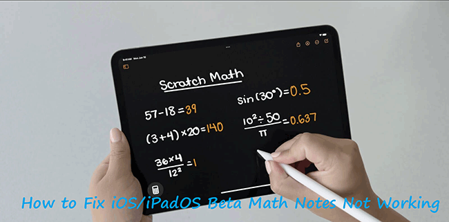 ios 18 math notes not working