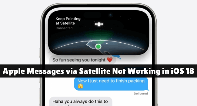 ios 18 messages via satellite not working