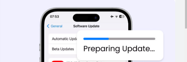 ios18 beta stuck on preparing update