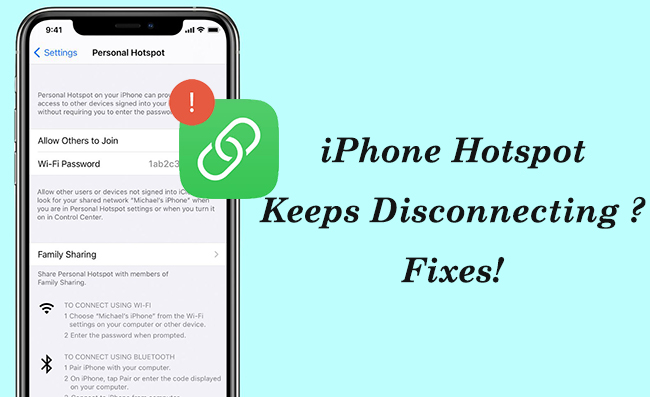 iphone hotspot keeps disconnecting