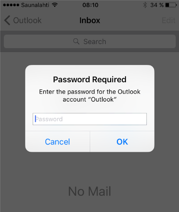 iphone keeps asking for email password