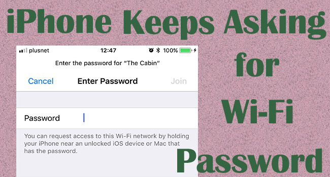 iphone keeps asking for wifi password