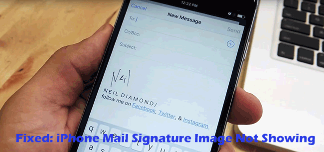 fix iphone mail signature image not showing in ios 17