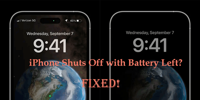 iphone shuts off with battery left