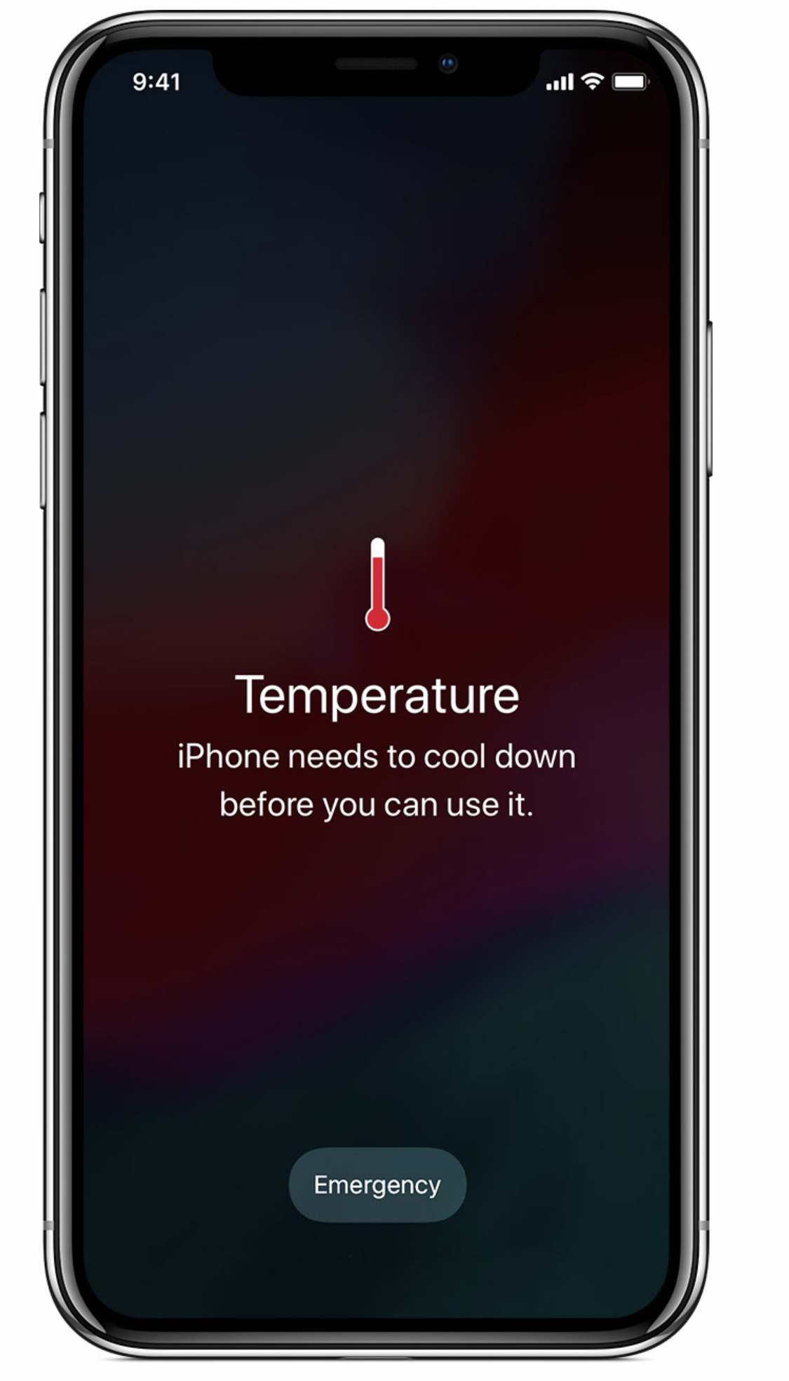 iphone temperature warning