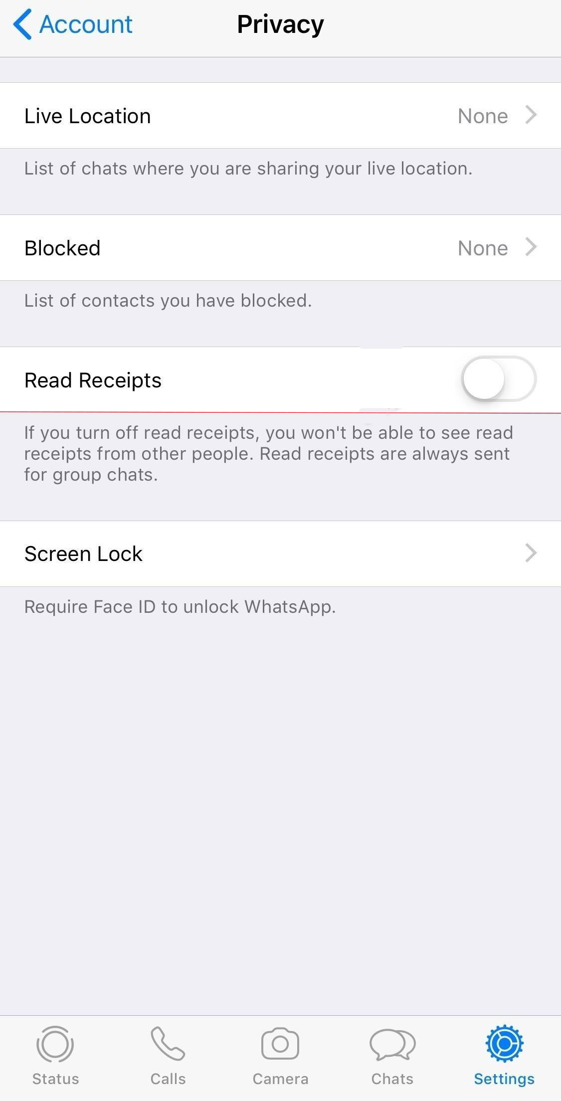 iphone whatsapp read receipts