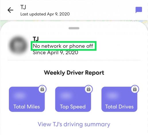 no network or phone off in life360