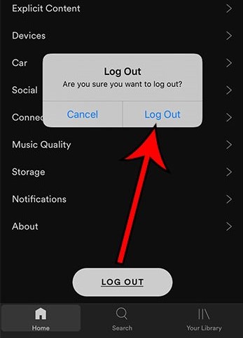 how to log someone out of your spotify