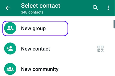 whatsapp new group