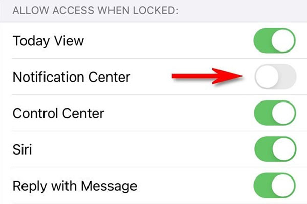 notification center iphone