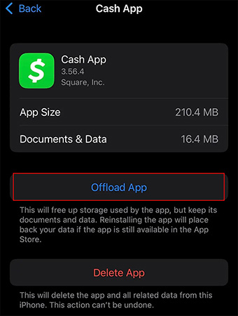 offload cash app