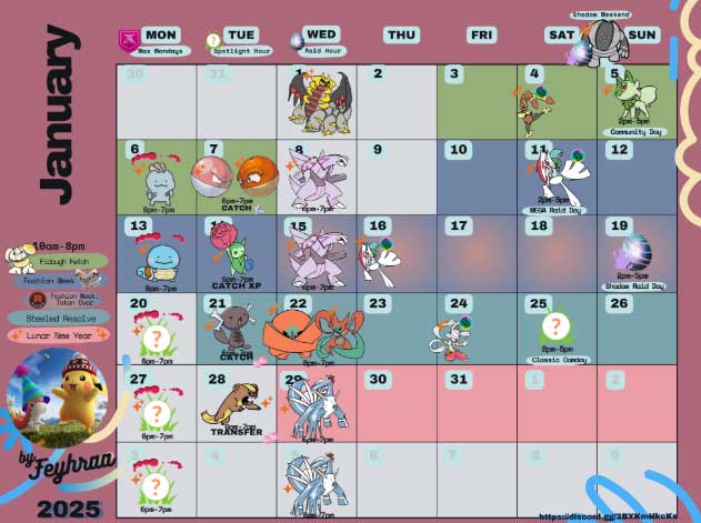 pokemon go event calendar