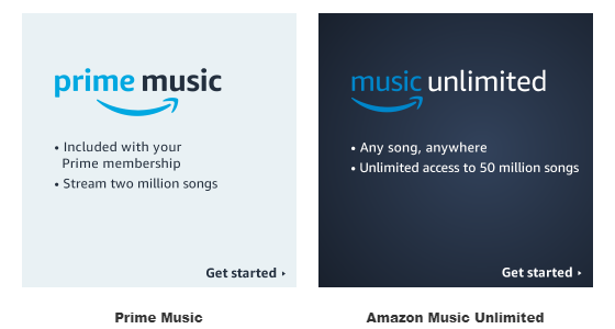 amazon music prime vs unlimited